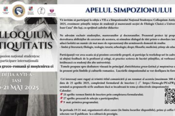 Simpozionului Național Studențesc Colloquium Antiquitatis, 19-21 mai 2025